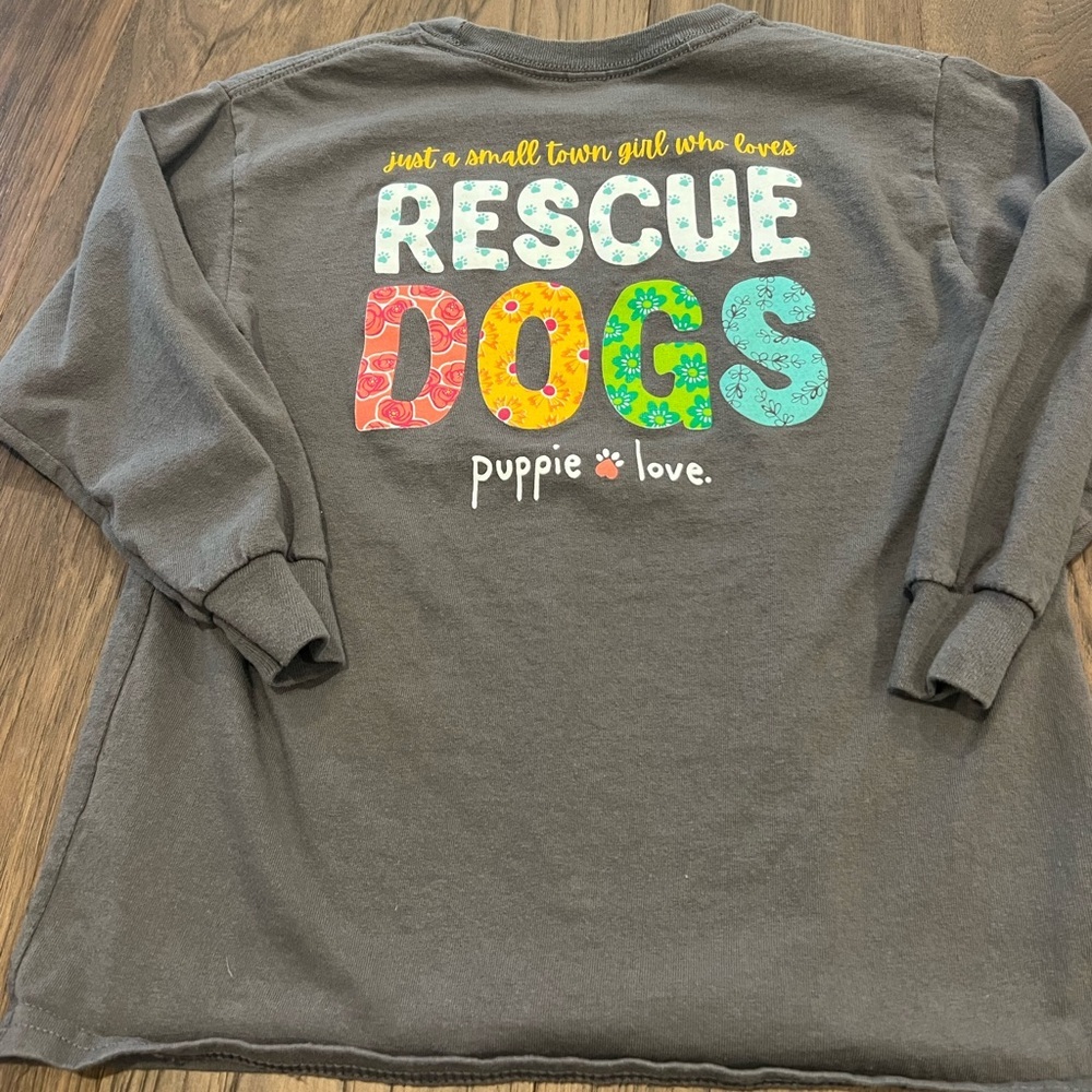 Puppie Love Long Sleeve T Shirt Youth Small